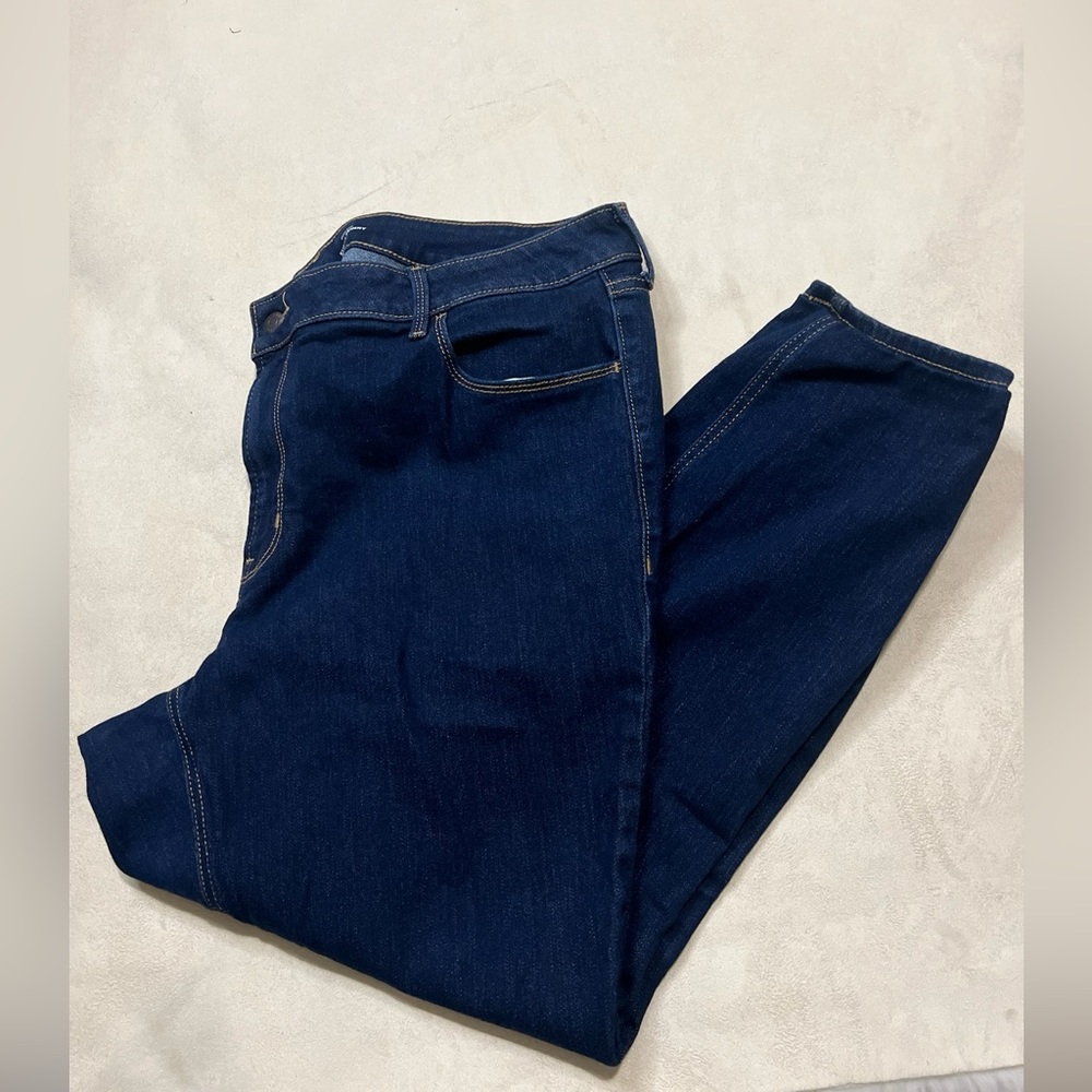 Old Navy  sz 20 women’s dark blue denim high rise skinny jeans 0607